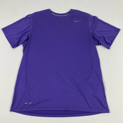 Nike Dri-FIT Shirt Mens Large Purple Athletic Performance Crewneck 371642-545 - Image 1 of 4