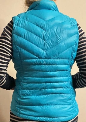 Chaleco acolchado de plumón Free Country para niñas talla L (14/16) cremallera completa azul claro edredón de nailon Foto 1 de 4