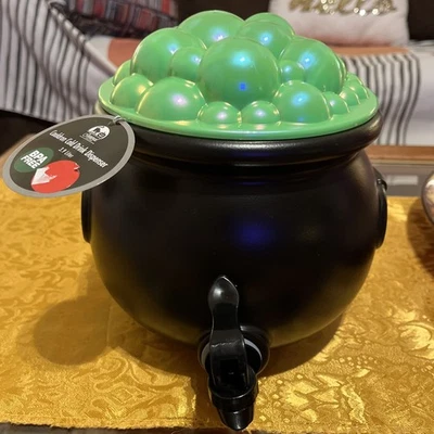 DISPENSADOR DE BEBIDAS FRÍAS HALLOWEEN CALDERO NEGRO CON BURBUJAS VERDES 3,9 LITROS Foto 1 de 4