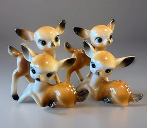 Vintage Lot 4 1960’s Big Eye Rentier Hard Plastic Christmas Anthromorphic Nice! - Bild 1 von 17