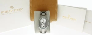 Philip Stein Signature 32mm x 48mm Stainless Steel Dual Time Zone Quartz Watch - Picture 1 of 12