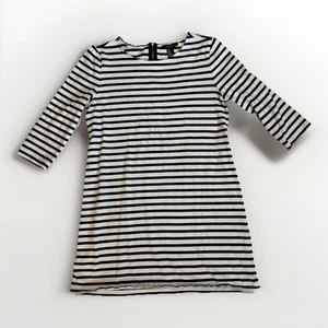 Forever 21 Kleid Gr. M weiß und marine Streifen Reißverschluss hinten 3/4 Arm kurz - Bild 1 von 6