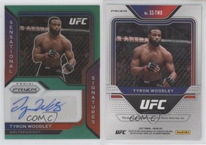 2021 Panini Prizm UFC Sensational Signatures Green Tyron Woodley #SS-TWD Auto