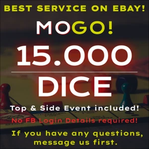Autocollants dés Dice Boost Mo Go - 15 000 (15K) Dice Rolls - MEILLEUR SERVICE ! - Photo 1/1