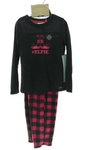 Karen Neuburger Girls Red and Black Plaid Elfie Pajama Set Size Small - Picture 1 of 12