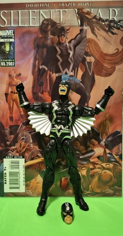 Marvel Legends BLACKBOLT CUSTOM - OKOYE BAF SERIES + GREAT COMIC SILENT WAR #5 Cover