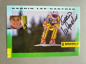 KERRIN LEE-GARTNER Olimpia 1992/1.  Tarjeta de autógrafo firmada Ski alpin 10x15 - Imagen 1 de 1