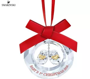 New In Box Authentic Swarovski Baby’s 1st Christmas Ornament 2015 A.E. #5135873 - Picture 1 of 12