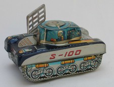 Vintage  Tin Toy S-100 Space Tank  Made in Japan
