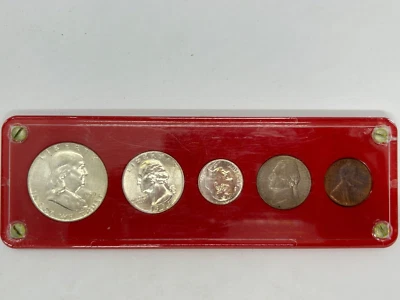1959 Birth Year Coin Set - 3 coins 90% Silver - In Plastic Holder - Image 1 of 4