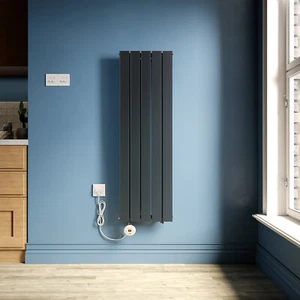 Electric Radiator Wall Mounted Heater With Thermostat Wifi Control 1200x376 Grey - Picture 1 of 17