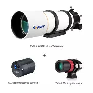 SVBONY SV48P 2" 90500 Astronomical Refractor Telescope Planetary Photography Kit - Picture 1 of 12