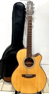 Takamine Dragon Series ED-50C N Acoustic-Electric Guitar Nat Satin +Leather Case - Picture 1 of 9