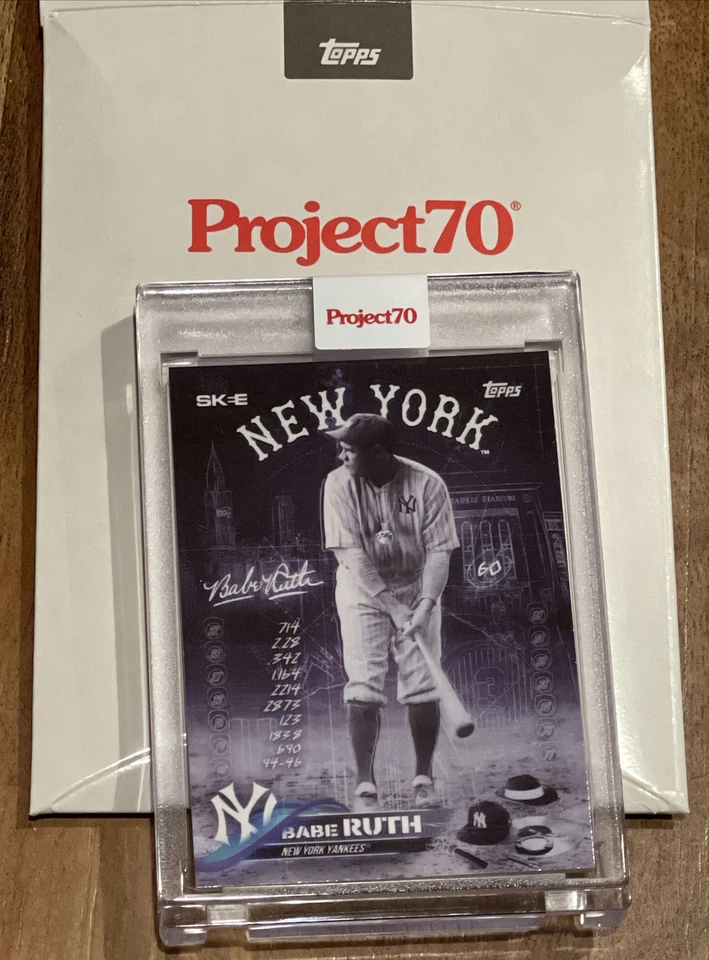 2021 Topps Project 70 #3 Babe Ruth Yankees  by DJ Skee PR: 8555 IN HAND With Box - Image 1 of 3