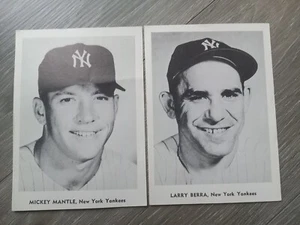 1950's Mickey Mantle & Yogi Berra New York Yankees Team Issued B&W 5X7 Photos - Picture 1 of 2