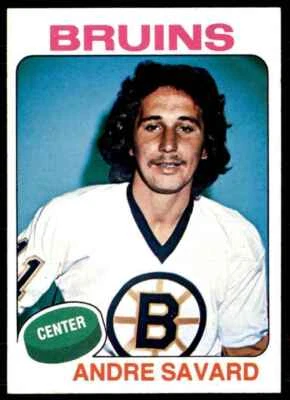 1975-76 Topps Hockey Card Andre Savard B Boston Bruins #155 - Image 1 of 2