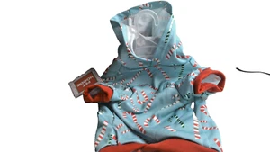 Dog Christmas Hoodie Sweater Candy Cane Cutie Size Medium NWT - Picture 1 of 5