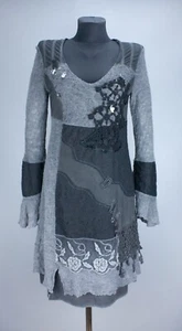 Vestido gris para mujer Elisa Cavaletti Club Sono Italiano talla S mezcla viscosa - Imagen 1 de 12
