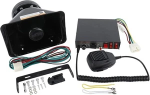 12V 8 Tones Car Alarm Loud Speaker Emergency Microphone System Car Siren Horn - Picture 1 of 12