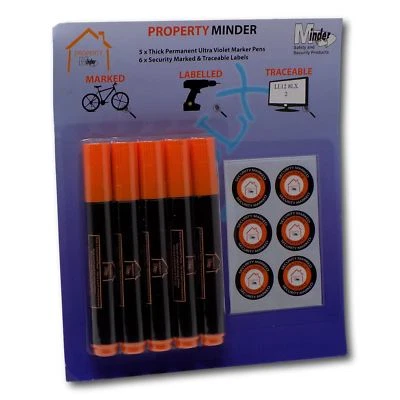 EPOSGEAR 5 Thick 4mm Permanent Ultra Violet Security Property Marker Pen Invisible UV Ink