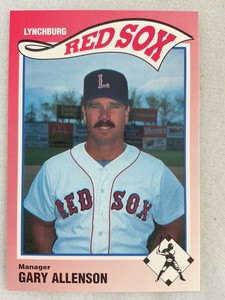 1990 Lynchburg Red Sox Sportsprint Minor League Baseball Card#27-Gary Allenson