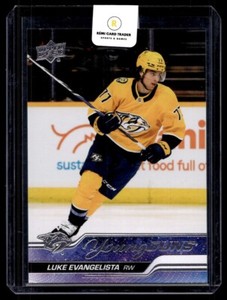 2023-24 Upper Deck Young Guns Luke Evangelista Rookie Nashville Predators #221