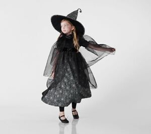 Costume d'Halloween sorcière toile d'araignée poterie enfants taille 4-6
