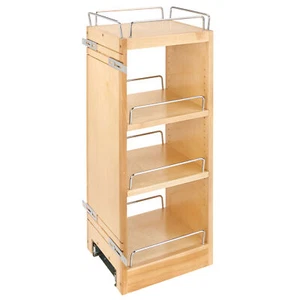 Rev-A-Shelf 9" Pullout Kitchen Wall Cabinet Organizer Soft-close, 448-BBSCWC-9C - Picture 1 of 7