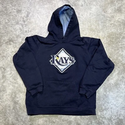 Tampa Bay Rays Sudadera con Capucha Juvenil XL Azul Sudadera MLB Jersey Vintage Cosido Foto 1 de 4
