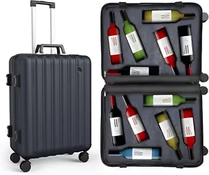 Weinkoffer 12 Flaschen Wein Gepäck für Flugzeug Reisen mit TSA zugelassenem Schloss - Bild 1 von 19