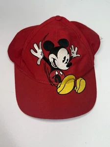 Sombrero a Presión Vintage Disney Store Mickey Mouse Ajustable Rojo Bordado  - Imagen 1 de 9