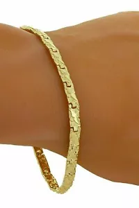 14k Yellow Gold Solid Nugget Bracelet 7" 4.5mm 9.7 grams - Picture 1 of 3