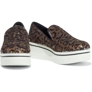 STELLA McCARTNEY METALLIC BINX FLIP SEQUIN PLATFORM SNEAKERS 38 / 8 - Picture 1 of 11