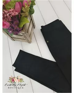 Super Stretch Skinny Jean Leggings in Black - Picture 1 of 7