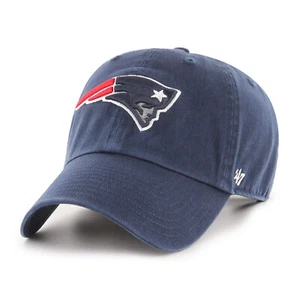 New England Patriots 47 Brand NFL Clean Up Adjustable Strapback Hat Dad Cap - Picture 1 of 3