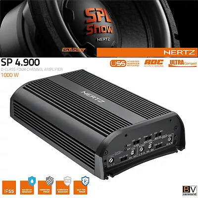 Verstärker Hertz SP4.900 4-Kanal Wassergeschützt Endstufe für Auto Motorrad Boot - Bild 1 von 4