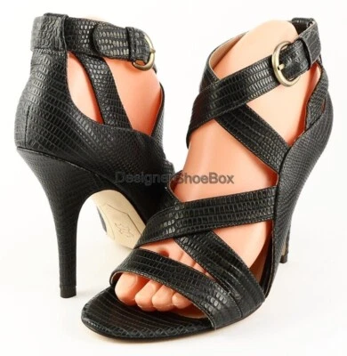 $240 JOAN & DAVID MACLAINE средний зеленый кожаный ящерица дизайнерские насосы 7,5 - Изображение 1 из 4