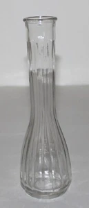 Vintage Ribbed Fluted Glass Bud Vase 9" Tall / #7 - Picture 1 of 7