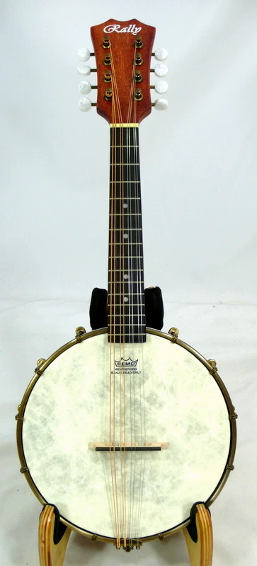 Rally Banjo mandolin, quality mahogany , rosewood, open geared tuner DMB-1 - Image 1 of 4