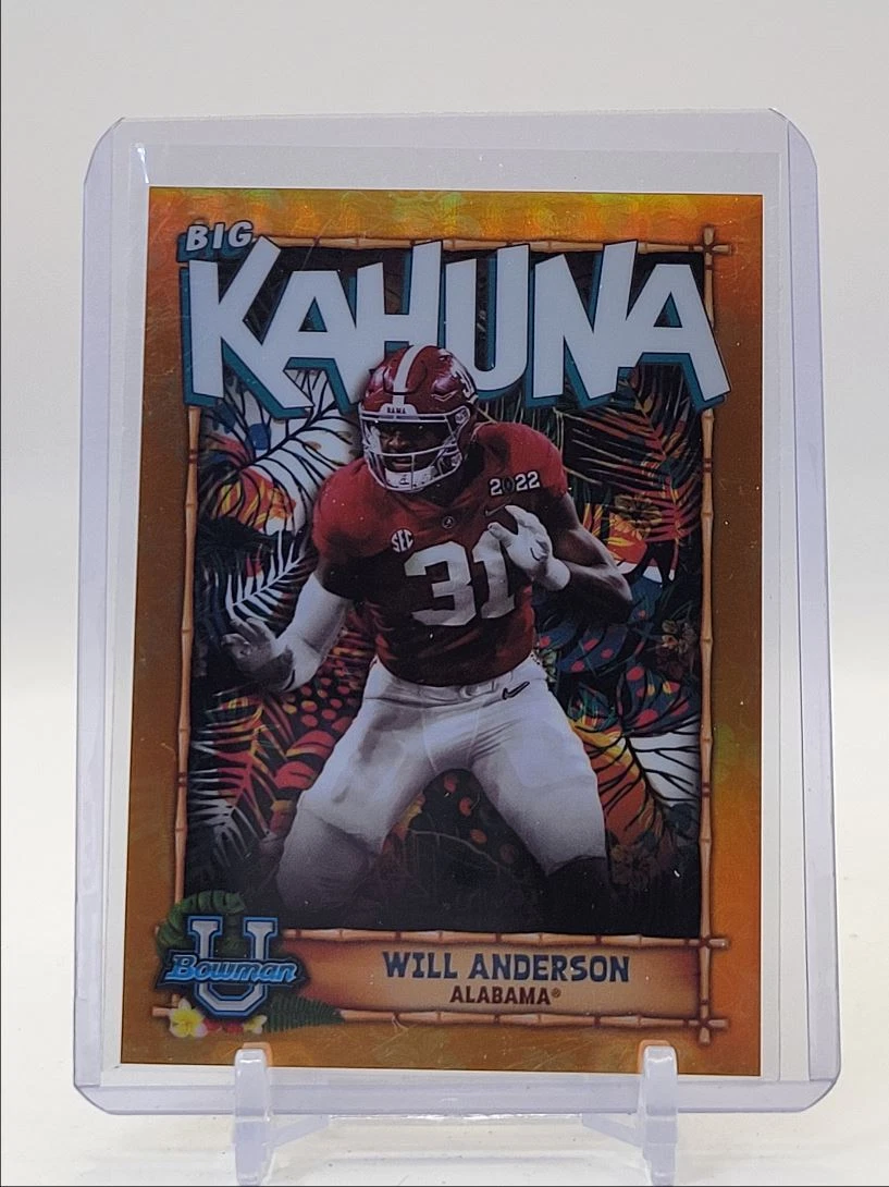 WILL ANDERSON 2022 BOWMAN UNIVERSITY CHROME BIG KAHUNA ORANGE /25 Q0885