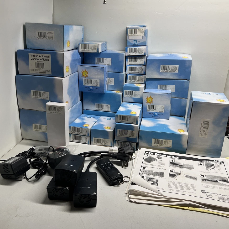 X10 Home Security System Cameras Receiver Transceiver VCR Remote & More Bundle - Image 1 of 4