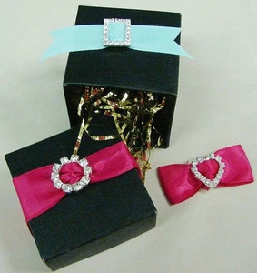 Deslizador de hebilla de diamantes de imitación para arcos y cinturones Paquete de 6 - Imagen 1 de 8