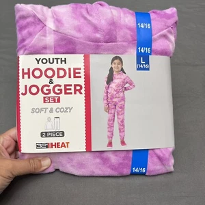 32 Degrees Youth Pink Tie Dye Hoodie And Jogger Set Size 14/16 - Picture 1 of 4