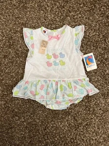 Vintage Carters Duckie Dress Baby Girls Size 24 Months All My Ducks In A Row NWT - Picture 1 of 11