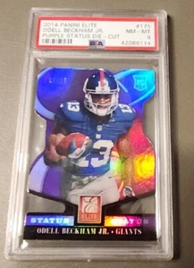 2014 Panini Elite #175 Odell Beckham Jr Purple Die-cut #11/13 PSA 8!!! - Picture 1 of 2
