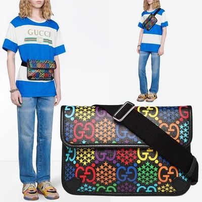 GUCCI BELT BAG 598113 GG SUPREME CANVAS LOGO MONOGRAM PSYCHEDELIC - Image 1 of 4
