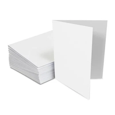 DIY Blank Greeting Cards 250GSM White A5/A6 Cardstock Printable Pre-Folded 1-100 - Image 1 of 4