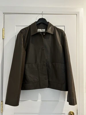 Rohé Patch Leather Jacket in Earth sz 42/14 - Image 1 of 4