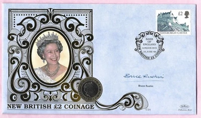 BENHAM FDC - 1998 New British £2 Coinage Benham coin Cover, signed Bruce Rushin - Image 1 of 2