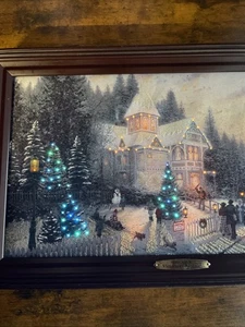Rare Thomas Kinkade Illuminated Print “ Victorian Christmas “ Great Condition - Picture 1 of 9